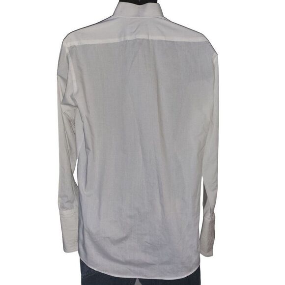 Giorgio Ferraro Button Up‎ Shirt Men Sz 15 15/12 32/33 White Made In Italy - Picture 2 of 6